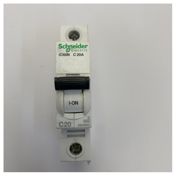 Disjuntor Schneider Electric iC60N C20A 4P 20A A9F74420 - Grau Marinho 