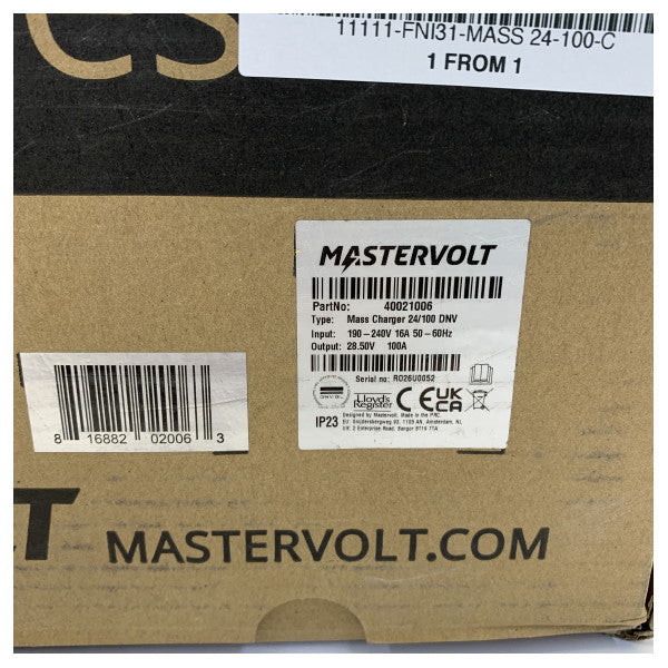 Mastervolt Mass 24V/100A DNV GL batterioplader 230V - 40021006 
