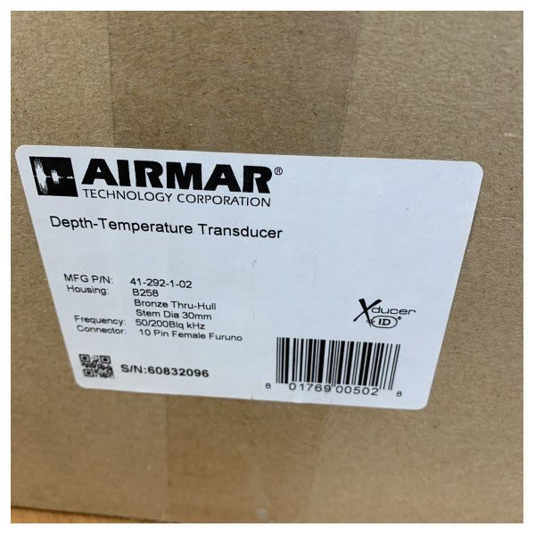 Airmar B258 bronze gennem-skrogs-transducer 1 kW 50/200 kHz - Ny 