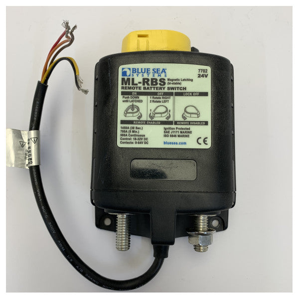 Blue Sea Systems ML-RBS Interruptor remoto de batería de 24V con anulación manual 