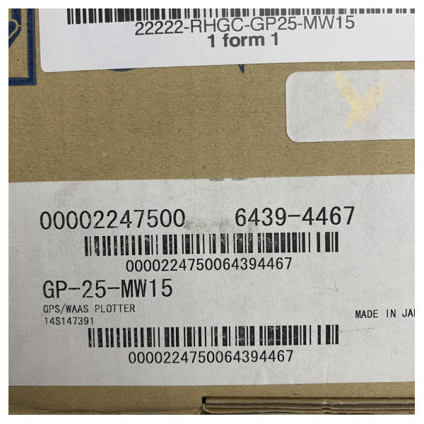 نظام الملاحة البحرية Furuno GPS WAAS Plotter GP25 MW15 لتخطيط مسارات موثوقة 