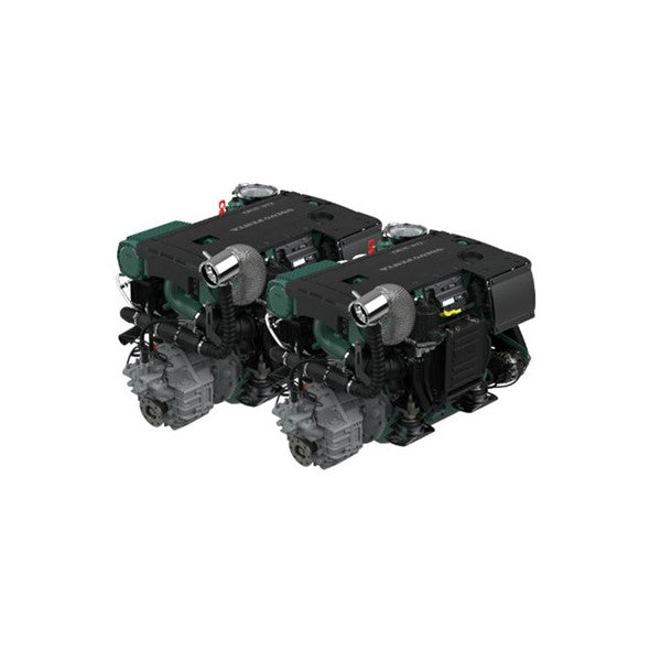 Dual Volvo Penta D4-320 Marine Engine Kit with HS68IV Gearboxes + Gauges 