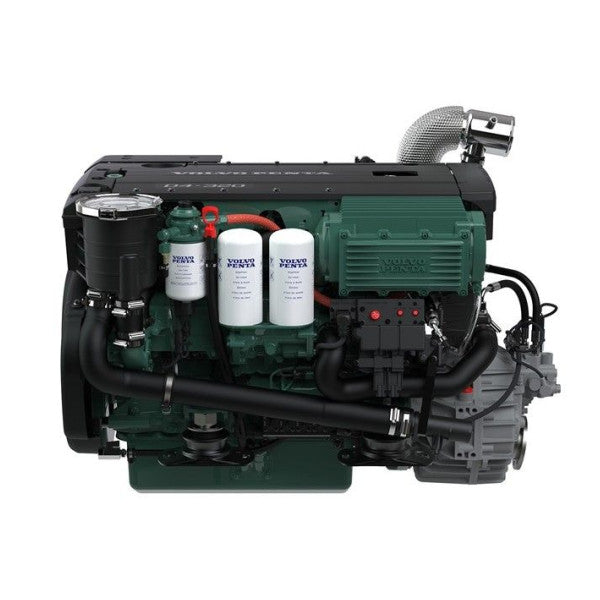 Dual Volvo Penta D4-320 Marine Engine Kit with HS68IV Gearboxes + Gauges 