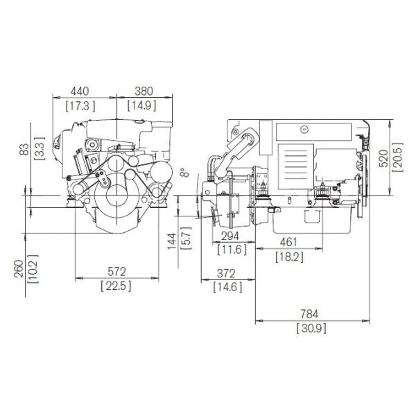 Pacchetto di motori Aquamatic D4-300 Volvo Penta doppio con trasmissioni ed elettronica