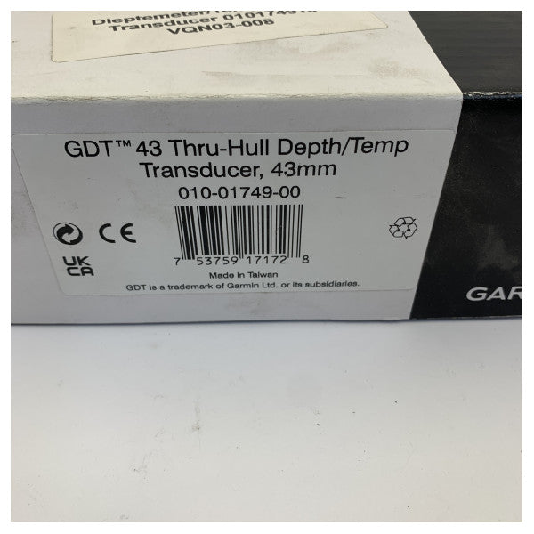 Garmin GDT 43 transductor de profundidad y temperatura pasacascos - NMEA 2000 - 010-01749 