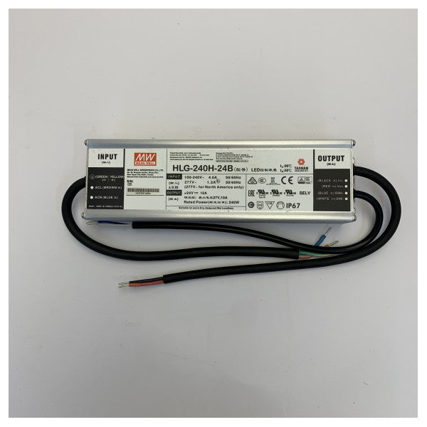 Alimentation pour driver LED Mean Well HLG-240H-24B 24V 10A 240W IP67 
