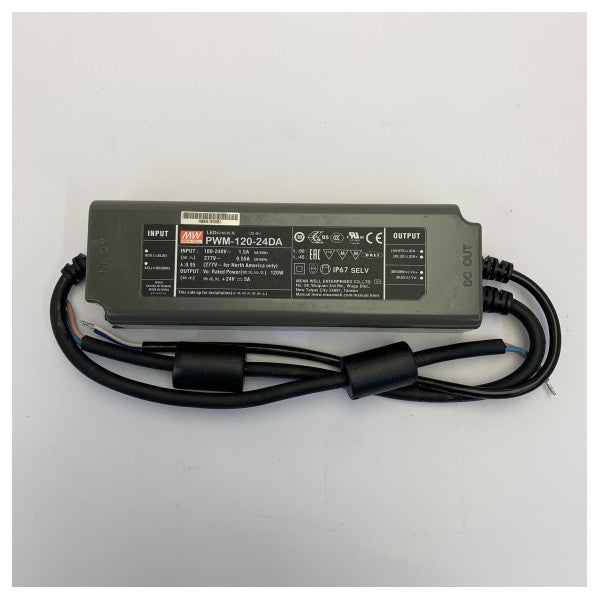 Driver LED Mean Well PWM-120-24DA 120W 24V 5A Fonte de Alimentação com Regulação DALI 