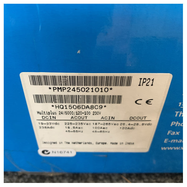 Victron MultiPlus 24V 5000VA Wechselrichter-Ladegerät 230VAC Marine Stromversorgungslösung - PMP245021010