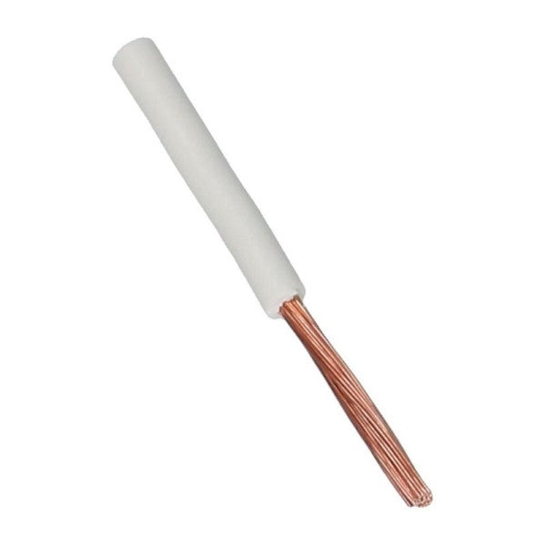 H07V-K 4 mm² fleksibel elektrisk kabel 450/750 V, hvit - marin kvalitet kabling 