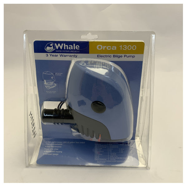 Whale Orca BE1450 Electric Bilge Pump - Marine Submersible Pump