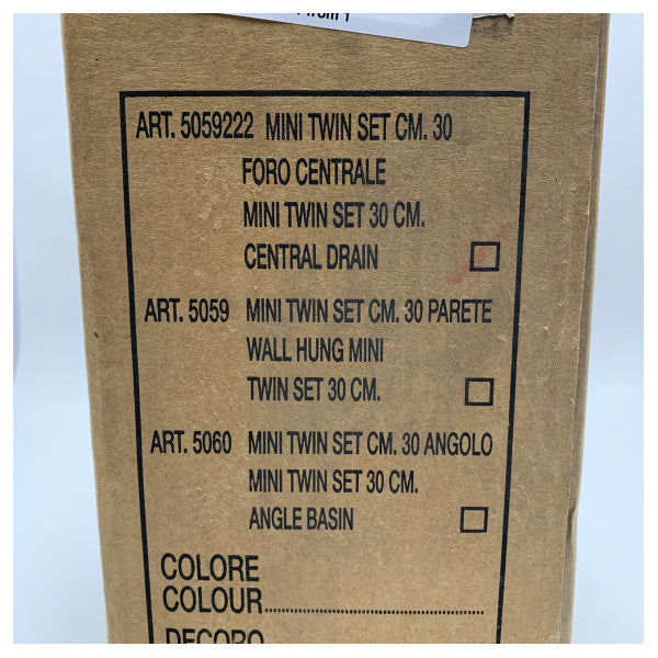 Flaminia Compact Keramik Mini-Spülbecken für Boote - Langlebiges weißes Becken in Marinequalität mit zentralem Abfluss