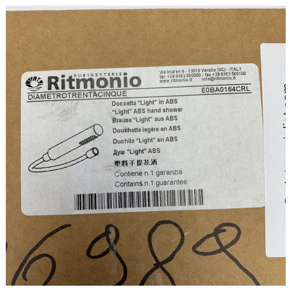 Ritmonio A.0164 handduschset för badrum med slang - krom - E0BA0164CRL 