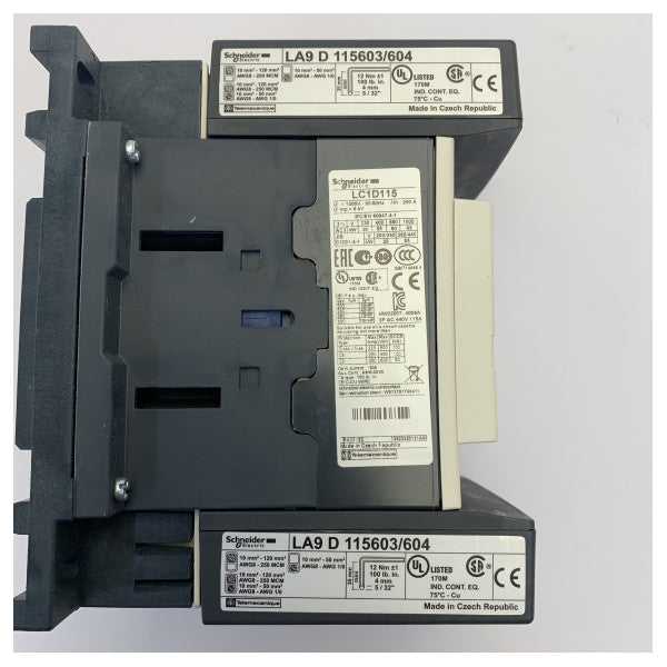 Schneider Electric TeSys LC1D115U7 Contactor 3-Pole 115A 240V AC 55 kW