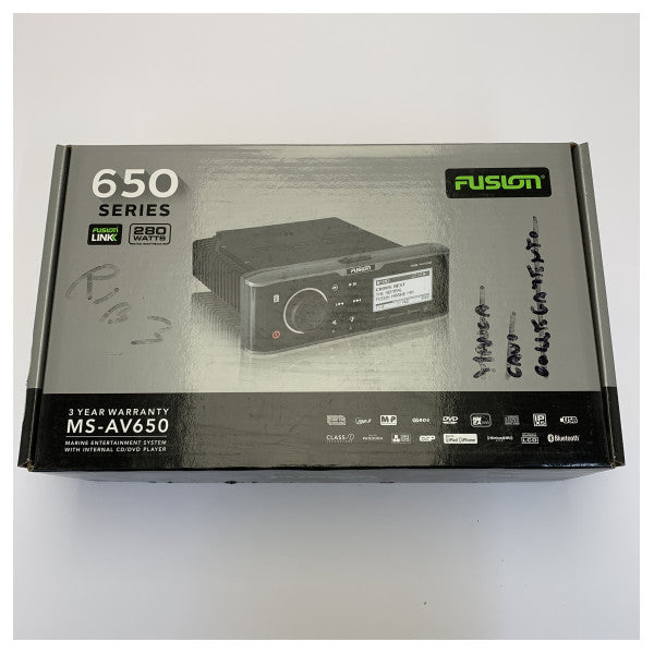 Fusion MS-AV650 Marine Entertainment System DVD CD Hi-Fi-Receiver 010-01355-00 