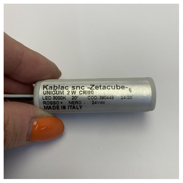 Zetacube ZCube Unicum R Spotlicht 2W 24V 3000K IP56 Chrom 