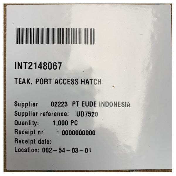 UD7520 Teak Marine Tilgangsluke Babord Side 