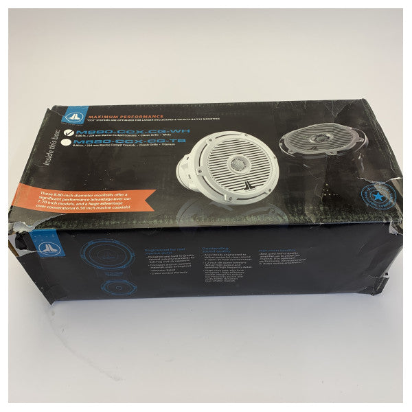 JL Audio M880-CCX-CG-WH Marine Coaxial Speakers Pair 