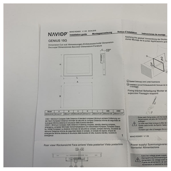 Naviop Genius 15G Marine-Display-Einbaumonitor 