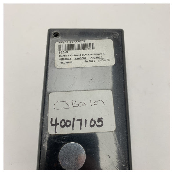 Durevole custodia nera AC/DC S20-B 130x70x44 mm per la protezione dell'elettronica marina