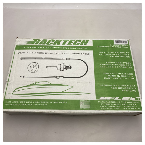 Sistema de direção de cremalheira e pinhão UFLEX Racktech para barcos marítimos com assistência eléctrica ��� Durável, fácil de instalar, resistente à corrosão