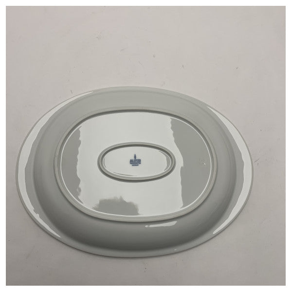 Tragbarer ovaler Porzellanteller von Alessi - langlebig, wasserfest und leicht für den Einsatz auf See