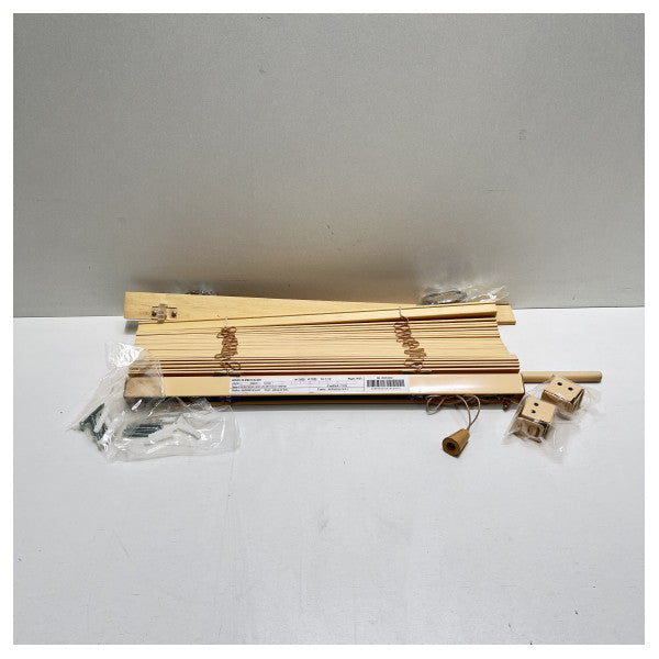 Adrialux の海洋の木のベネチアン ブラインド 63x68 cm - ボートおよび船のための耐久の日曜日の保護