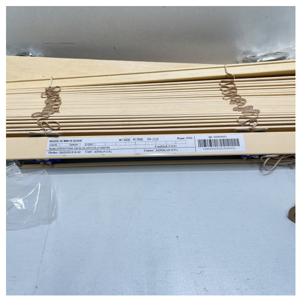 Adrialux Marine дървена венецианска щора 63x68 cm - трайна слънцезащита за лодки и кораби