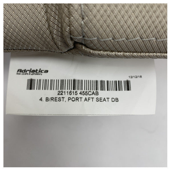 Quicksilver Activ 455 Cabin Babbord Bak Säte Ryggstöd Kudde Brun - 2211615 