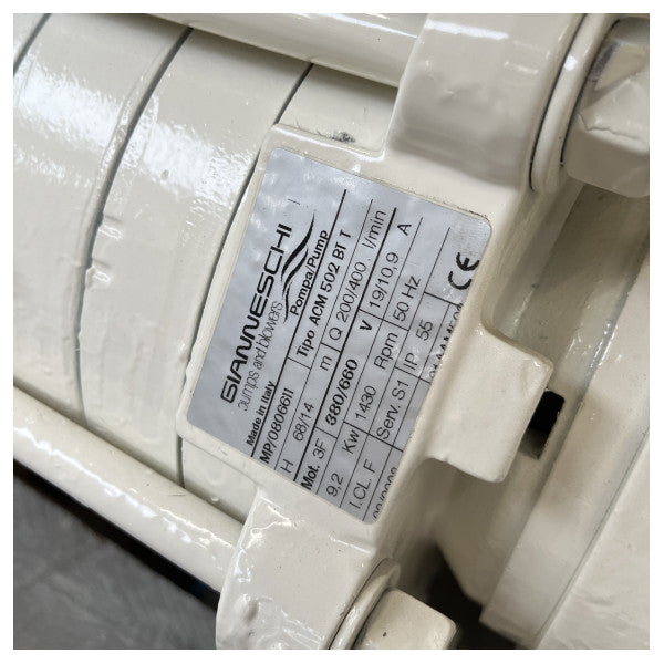 Bomba autoferrante Gianneschi ACM502 BT/3 9,2 KW 400V 50HZ certificada RINA