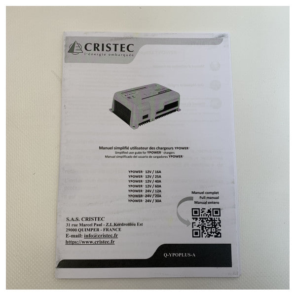 Cristec YPO12-40 40A | 12V | 3 ulostulon akkulaturi