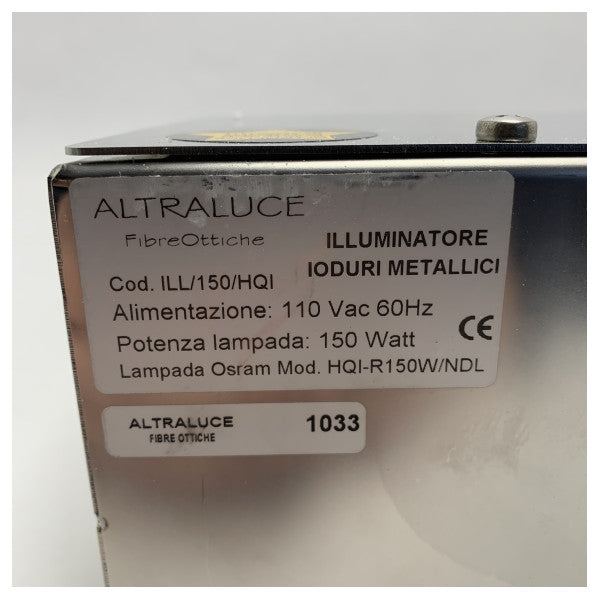 Altraluce ILL/HQI/150 Illuminat Megalight 150W merenkulun ruostumattomasta teräksestä valmistettu valo Osram-metallihalidilampulla varustettuna