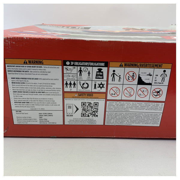 Jobe Triplet 3 3 person towable funtube red - 230317004