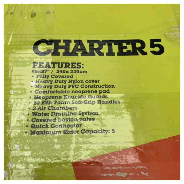 Jobe Charter 5 funtube rebocável para 5 pessoas vermelho | amarelo - 230515002