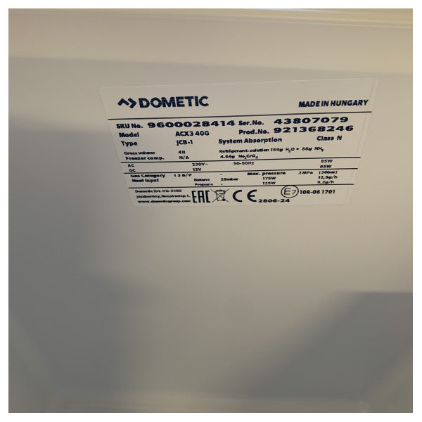 Dometic KX40G Absorptionskühlbox 40L - 12V/230V/Gas - Für Boot & Camping - 9600028410 