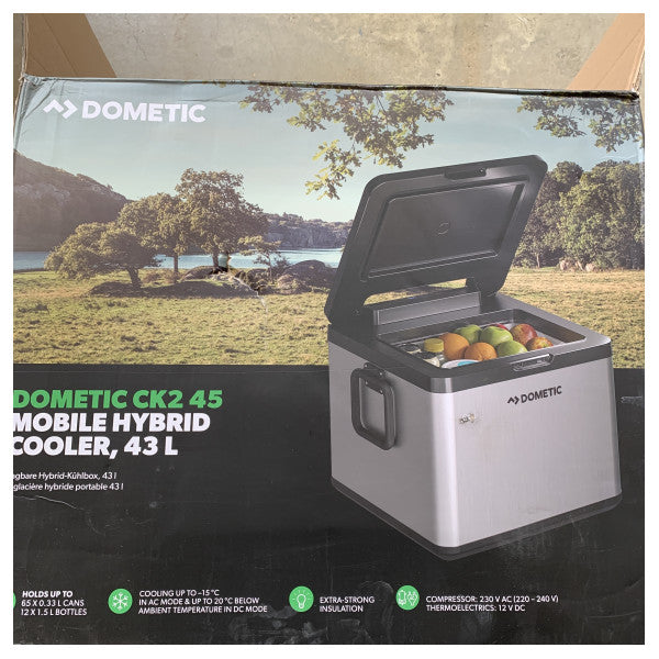 Dometic CK2 45 Hybrid Tragbarer Kühler 43L - Kompressor- & thermoelektrische Kühbox - 9620001943 