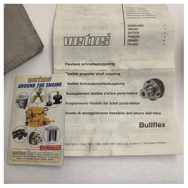 Vetus Bullflex 12 Гнучка муфта для валу пропеллера діаметром 1 3/4 дюйма 