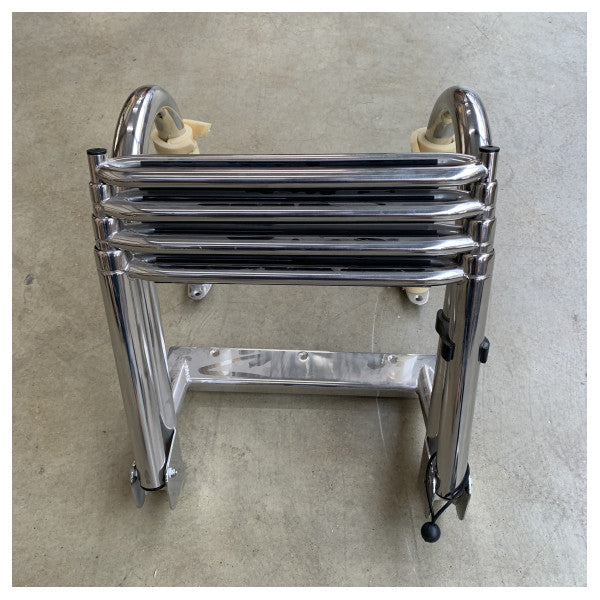 Vetus ανοξείδωτη τηλεσκοπική σκάλα σκαφών - 4 βήματα αναδιπλούμενη σκάλα κολύμβησης για σκάφη και γιοτ 