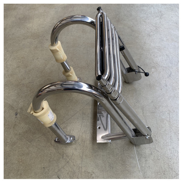 Vetus ανοξείδωτη τηλεσκοπική σκάλα σκαφών - 4 βήματα αναδιπλούμενη σκάλα κολύμβησης για σκάφη και γιοτ 