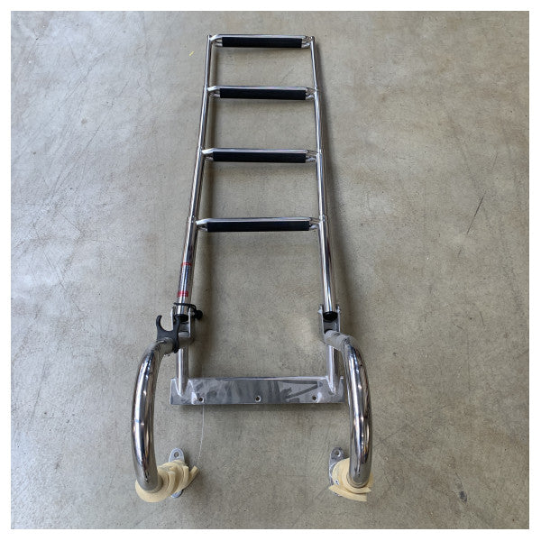 Vetus ανοξείδωτη τηλεσκοπική σκάλα σκαφών - 4 βήματα αναδιπλούμενη σκάλα κολύμβησης για σκάφη και γιοτ 