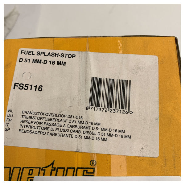 فيتوس مارين فيول سبلاش-ستوب 51 ملم مع عودة FS5116 - منع التسرب 