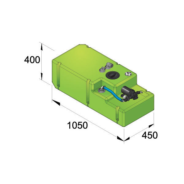 Vetus 120L sustav za spremnik pitke vode s pumpom 12V - DWSC12012 