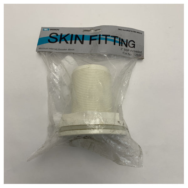 Trudesign 2 Pouces Marine Skin Tru-Hull Fitting BSP Blanc - 1253F 