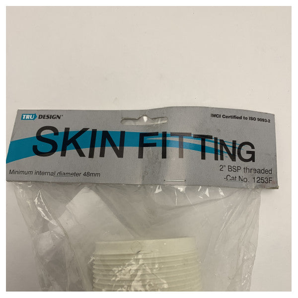 Trudesign 2 Pouces Marine Skin Tru-Hull Fitting BSP Blanc - 1253F 