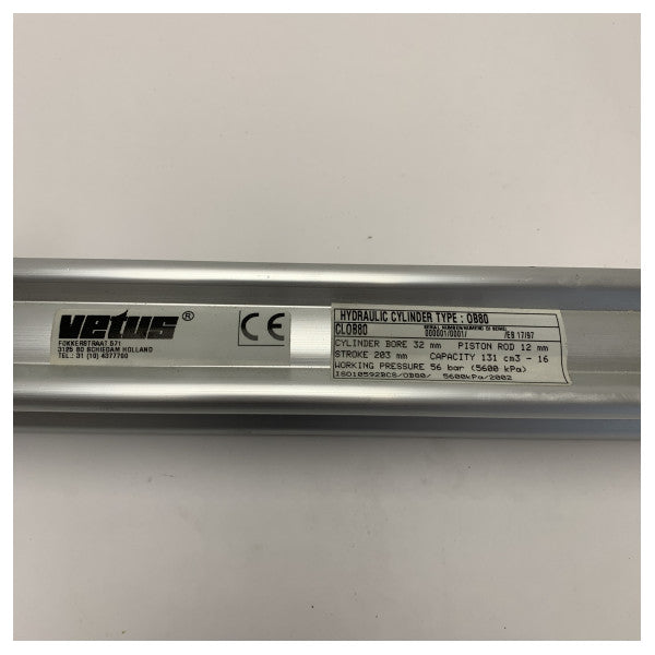 Vetus OB80 id-drajv hydrauliku tal-magna interna ċilindru tal-ġbid 203 mm - 132 cc 