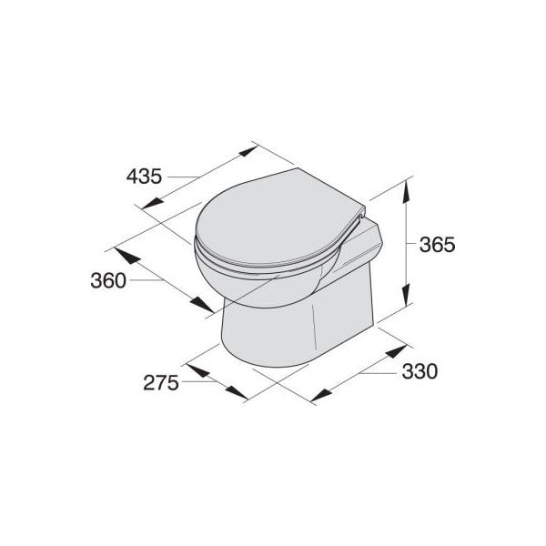 Ufullstendig Vetus SMT0224 24V maritim elektrisk toalett 