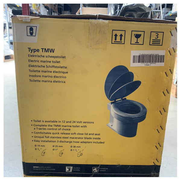 Toilettes marines électriques Vetus TMW24Q 24V avec broyeur 