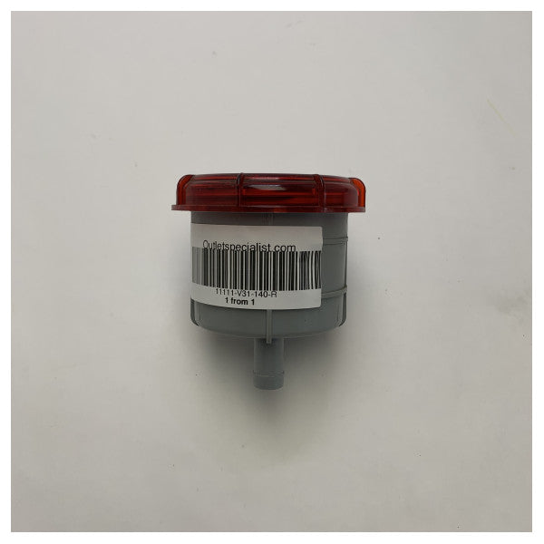 Filtro Vetus Tipo 140 VERMELHO para tanques de combustível diesel mangueira de 16 mm - NSF16DS 