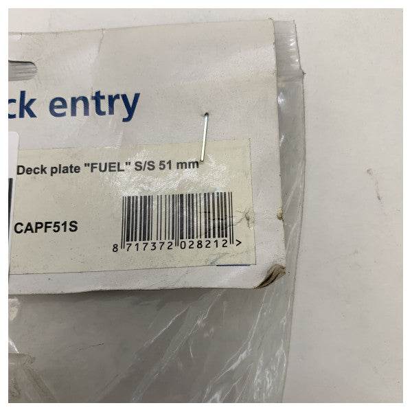 فتحة تعبئة الوقود من الفولاذ المقاوم للصدأ فيتوس 51 مم لقوارب الديزل - لوحة سطح بحرية محكمة الإغلاق - CAPF51S 