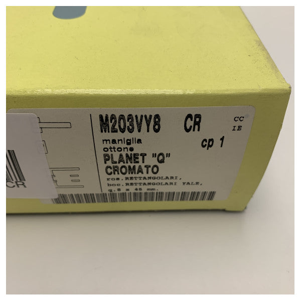 Klamka drzwiowa Olivari Planet Q Chrome do zastosowań morskich - trwałe mosiężne wykończenie, odpowiednia do zamków Yale