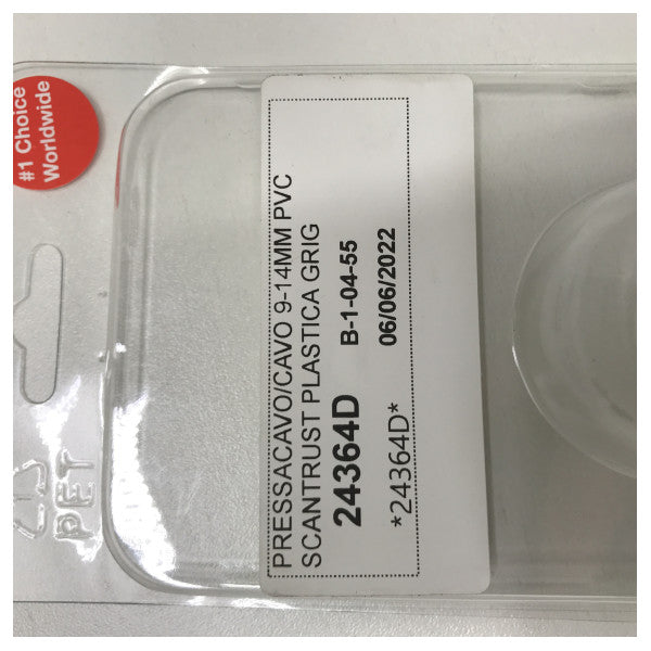 Prensaestopas estanco marino Scanstrut DS21B-P para cables de 9-14 mm